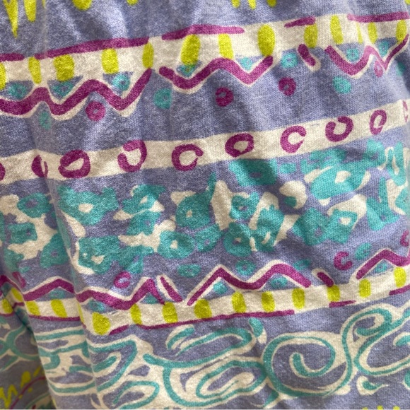 VINTAGE 80s RARE OP OCEAN PACIFIC PRINTED HIGH RISE PULL ON COTTON SHORTS - Picture 6 of 16